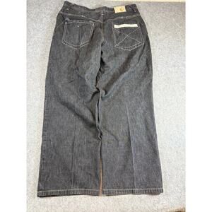 Vintage Exsto Wide Leg Jeans Mens 36x30 Black Denim Baggy Hip Hop Streetwear Y2K